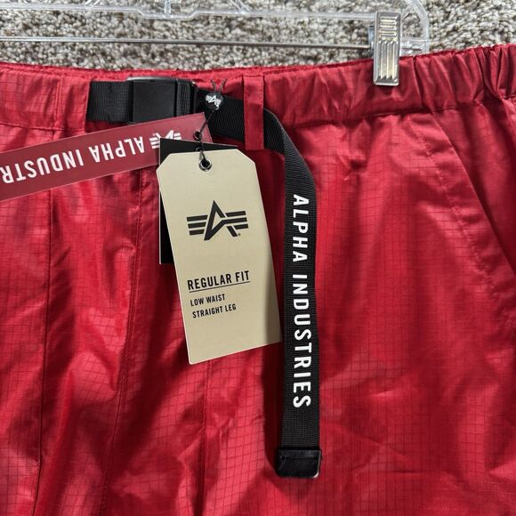 Atlanta Hawks Shorts Mens 2XL XXL Alpha Industries X New Era Rip Stop New Red - Picture 4 of 15